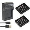 Newmowa LI-50B Batteria (2pezzi) e Caricatore Doppio USB per Olympus LI-50B | Compatibile con Olympus SZ-10,SZ-12,SZ-15,SZ-16 iHS,SZ-20,SZ-30MR,SZ-31MR iHS,TG-610,TG-630 iHS,TG-810,TG-820,TG-830 iHS,XZ-1