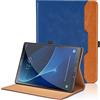 Oduio Custodia per Samsung Galaxy Tab A6 10.1 pollici 2016 SM-T580/T585 Pelle Tablet Case, Multi-angli Supporto Pieghevole Cover Protettiva con Tasca, Pencil Loop, Auto Sveglia/Sonno - Blu