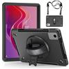 Junfire Custodia per Lenovo Tab M11 / K11 LTE 11 2024, antiurto, protettiva con pellicola protettiva, cavalletto girevole a 360°, cinghia da polso, portapenne, tracolla per tablet Lenovo M11, colore