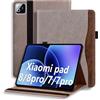 ONETHEFUL Custodia Xiaomi Pad 8/8 Pro 11.2 Pollici 2025 & Xiaomi Pad 7/7 Pro 11.2 Pollici 2024 - Custodia in pelle PU Tablet Case con supporto multiuso, 2 scomparti per carte di credito e custodia per