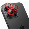 VAVAVOOMY Protezione per obiettivo della fotocamera per iPhone 13Pro/13Pro Max, protezione 9H, in vetro, trasparente, antigraffio, anti-impronte, rosso