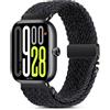 RUIMAYA Cinturini per Smartwatch Compatibile con Xiaomi Redmi Watch 6/5/4, Cinturino per Orologio in Nylon Intrecciato Compatibili con Xiaomi Smart Band 10 Pro/9 Pro/8 Pro, Grigio Grafite