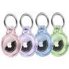Joremx Confezione da 4 custodie impermeabili per Apple AirTag con portachiavi, custodia trasparente per AirTag di 1a e 2a generazione, per animali domestici, chiavi, bagagli