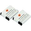 DSTE 2-Pacco Ricambio Batteria per GoPro AHDBT-002 HERO HERO2