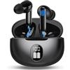 LWMTT Cuffie bluetooth, in Ear auricolari bluetooth 5.3, display a LED, IPX7, impermeabili, senza fili, tempo di riproduzione 30 H, per cancellazione del rumore, ricarica rapida USB-C