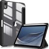 FINTIE Cover per iPad mini 7a Gen (A17 Pro) 2024/iPad mini 6a Gen 2021 8,3 | con Portapenne, Antiurto Sottile Custodia Posteriore Trasparente Case con Auto Sveglia/Sonno, Nero