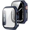 Generic Custodia protettiva rigida in PC, compatibile con Apple Watch taglie 40/41/42/44/45/46 mm, include pellicola protettiva, adatta per iWatch Series SE 4 5 6 7 8 10 11 Ultra. (blu notte, serie 10/11, 46