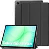 FDHYFGDY Cover per Samsung Galaxy Tab A11+/A11 Plus Custodia Protettiva, Nuova custodia protettiva antiurto ultrasottile in PU a tre ante con Funzione Auto Sleep/Wake - Nero