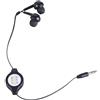 HUANGING Auricolari in-ear con cavo retrattile con isolamento acustico, auricolari da 3,5 mm per smartphone e musica