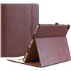 ProCase (2017/2015 Vecchio Modello) Custodia per iPad Pro 12.9, Cover con Auto Sveglia/Sonno Funzione e Angoli di Visuale Multipli, Tasca per Schede Documenti per 2017/2015 iPad Pro 12,9" -Marrone