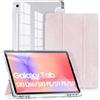 DUX DUCIS Custodia per Samsung Galaxy Tab S10 Lite / S10 FE/ S9 FE/S9, Rose | 11 Pollici, Cover Posteriore Trasparente Sottile e Leggera con Portapenne, Funzione Auto Sveglia/Sonno
