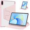 Generico DayQiQiPu Custodia Protettiva per Huawei MatePad SE 11 Pollici 2024 Pelle PU Rotazione a 360° Stand Slim Cover con Supporto per Matita Auto Sveglia/Sonno,Rosa