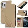Lipvina Cover per iPhone 16 Pro Max Cover Custodia con Pellicola a Libro Portafoglio in Pelle Cover Porta Carte Flip Case Protettiva Custodia per iPhone 16 Pro Max,Marrone