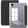 SOENS Custodia Protettiva for Tablet Adatta for Huawei MatePad 12X 2024 12 Pollici con Slot for Matita, Cover Inferiore Trasparente Opaca(Black)