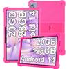 Generic Custodia in silicone per tablet WHITEDEER C10 da 10, copertura completa, antiurto, antigraffio, supporto regolabile e cover in morbido silicone, rosa