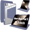 Lemxiee Cover per Honor Magic Pad 3 Case,Custodia in pelle PU + Acrilico trasparente per supporto rotante & Slot per penna