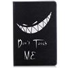 AIFILLE Nero Cover a Libro per Samsung Tab S4 10.5 2018 SM-T830/T835 Don't Touch Me Modello Denti Bianca Custodia Pelle PU e Silicone Morbida Rigida Portafoglio Uomo Design Flip Accessori per Tablet