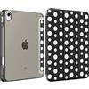 MoKo Cover per iPad (A16) 11a Generazione 11 Pollici, iPad 10a Gen 10,9 in | Custodia per iPad 11/10,9 2025/2022 con Portapenna, Cover Trifold Leggera con Retro PC Traslucido, Neri Pois