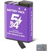 CITYORK Batteria di ricambio da 2250 mAh per DJI-Osmo. Action 6/5 Pro/Action Osmo Action 4/Action 3/Osmo 360 Extreme batteria, batteria ricaricabile a lunga durata