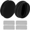Goktvai 2pz Custodia Magnetica per AirTag, Impermeabile Nascosto Supporto Magnete Cover Protettiva in Silicone con 4pz Piastre di Ferro per Auto Bicicletta Moto Bagagli Superfici Metalliche (Nero)