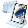 A-BEAUTY Custodia Rotante Compatibile con Samsung Galaxy Tab A8 10.5 Pollici (SM-X200/X205/X207), Antiurto Trasparente Cover, Auto Svegliati/Sonno, Blu Cielo