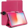 INSOLKIDON Compatibile con TCL NXTPAPER 14 Pro 14-INCH Tablet Custodia protettiva in pelle Cover con Funzione di Supporto, Auto Svegliati/Sonno,Cover Protezione in PU Pelle (Rose)