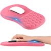 ELLENNE Tappetino Mouse XXL in Memory Ergonomico Poggiapolsi, Rosa Scuro | Mousepad Extra Large in Memory Foam Morbida con Poggiapolso Ergonomico, Massaggiante e Antiscivolo per Gaming e Ufficio