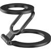 Generic Supporto magnetico a doppia modalità con anello magnetico su entrambi i lati + cavalletto per MagSafe iPhone 17 14 15 16 Pro Max uso palestra o auto (nero)