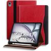 ONETHEFUL Custodia per iPad Air 6 M2 2024/iPad Air 5 2022/iPad Air 4 2020 Cover per Tablet in Pelle PU, Compatibile per iPad Air 6/5/4 Generazione con Supporto Auto Sonno/Sveglia Rosso
