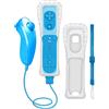 WKOLF Set di telecomandi di ricambio per console Nintendo Wii/Wii U con Motion Plus, 1 pezzo (telecomandi + joystick analogici + custodia in silicone + cinturino da polso)