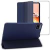 ebestStar - Cover per Xiaomi Pad 6, Pad 6 Pro, Custodia Silicone Protezione Flip Magnetica, Slim Case Sottile, Blu scuro + Vetro Temperato