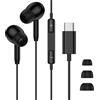 CebKit Cuffie USB C con cavo, di tipo C con microfono, cuffie in-ear con cavo, auricolari USB tipo C