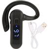 Risegun Cuffie Singole, Cuffie Wireless 5.2 a Conduzione Ossea con Display di Alimentazione a LED e Controllo Vocale, per attività Sportive