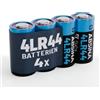 ABSINA batteria 4LR44 alcalina 6 V - batterie 4SR44 | Confezione da 4 batterie 4LR44 anti-perdita e lunga durata - Per collare per cani e altro