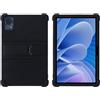 FKQLH Custodia per DOOGEE T30 Ultra, Silicone Morbido Skin Leggero Custodia Protettiva per Bambini Supporto Cover per DOOGEE T30 Ultra Tablet 11 Pollici, Nero