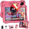 SUAAT Tablet per bambini da 9 pollici, Android 15, con 12 GB RAM + TF 1 TB, 5G WiFi, Octa-Core, Widevine L1, GPS, Face ID, sicurezza bambini, 5000 mAh, 1340 x 800, supporta BT 5.0, tablet per bambini