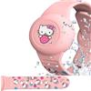 WUZUN Bambini Impermeabile per Bracciale Airtag: WUZUN Simpatico Cartone Animato Regolabile Nascosto per Supporto Apple Air Tag, Custodia Cinturino Tracker GPS Anti-Smarrimento in Silicone (Gatto)