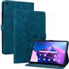 Rosbtib Custodia Cover per Lenovo Tab M10 Plus 3rd Gen 10.61 pollici 2022 modello TB125FU/TB128FU, Slim Fit Folio Pieghevole Cover Protettiva con Slot per schede Chiusura Magnetica, Gigli azzurri