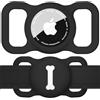 YLK Airtag Collare per Cani, Pet Custodia Protettiva in Silicone per Apple Airtag GPS Finder Porta, Collare per Cani e Gatti, Accessori per Animali Domestici (Nero)