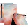 Generico DayQiQiPu Caso per Samsung Galaxy Tab S6 10,5 Pollici 2019 SM-T860/ T865 Ultrasottile con Motivo di Serie di Pittura a Olio in Pelle PU Flip con Custodia Protettiva per Auto Sveglia/Sonno,02