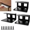 bayidun 3 Pz Supporto per Laptop Sotto la Scrivania, Nero | Supporto sotto Scrivania/da Parete per Computer Portatile, per Tablet Tastiera Dispositivi con Spessore < 3,5 cm