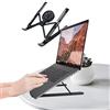 Generic Supporto portatile per laptop con ventola di raffreddamento, supporto ergonomico, supporto staccabile per notebook compatibile con MacBook, Dell, Lenovo e altri laptop da 16-18, nero