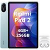 XIAOMI Redmi Pad 2,Tablet 4 GB+256 GB WiFi,display da 11 pollici 2.5K nitidissimo,processore avanzato Helio G100-Ultra,batteria capiente da 9000 mAh,versione WiFi,Verde,incluso cuffie smart Bianco
