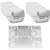 WRAPGRADE adesivi compatibili con le 2 batterie del DJI Mavic 4 Pro (Airforce Silver)