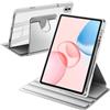 A-BEAUTY Custodia Rotante Compatibile con Honor Pad 10 12.1 Pollici 2025, Rotazione a 360 Gradi Supporto Trasparente Cover, Auto Svegliati/Sonno, Argento
