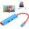 RREAKA Switch2 Dock per Nintendo Switch 2/1/OLED, adattatore TV 4 in 1 con HDMI 4K, porta USB 3.0, ricarica tipo C 100W, docking station portatile da viaggio, per Samsung Dex, MacBook