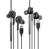 HOYULLI Cuffie USB C con microfono (confezione da 2) compatibili con Samsung Galaxy Z Flip S20 S21 S22 S23 Ultra Note 10 20 Google Pixel 7 Pro Type C Jack Wired Earbud Headset Computer Chromebook CJJ0183-