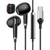 ACAGET USB C Cuffie In-Ear con microfono per Xiaomi 17T 17 Ultra 15T 14 13 12 Pro | Cuffie USB C HiFi Stereo per iPhone Air 17 16e 15 18 Pro Max Galaxy A27 A37 A16 A17 A56 S26 S25 Ultra Pixel 11 10 9a per OPPO