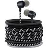 URIZONS Auricolari con Filo,Cuffie,Auricolari in-Ear,Auricolare con Microfono,Audio Surround,Headset Stereo 3.5 mm Compatibile con Huawei,MP3,Android,PC e altro (Nero)
