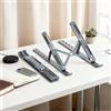 Generic Supporto pieghevole per laptop con struttura in lega di alluminio, supporto portatile per notebook con altezza regolabile, supporto ergonomico per computer per ufficio e spazio di lavoro domestico